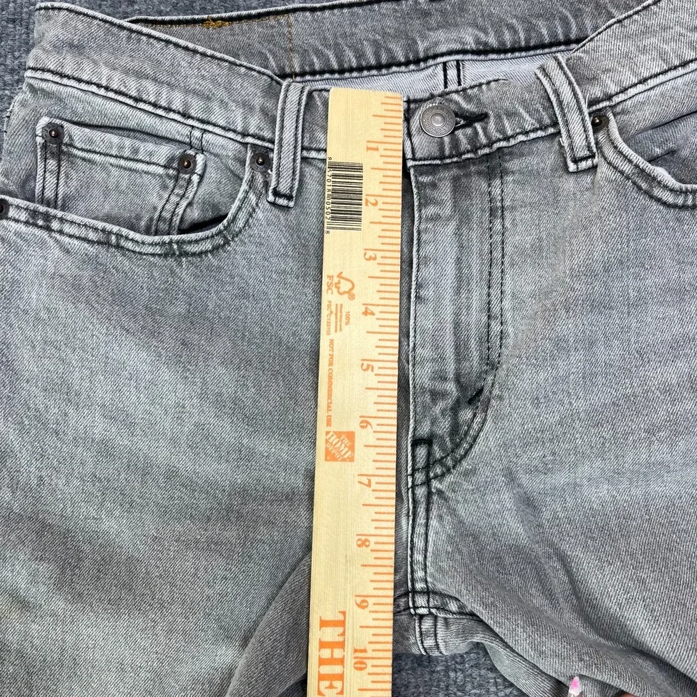 Levi's 514 Straight Jeans Men Gray Denim Stretch Pockets Classic Zip Fly - 31X31